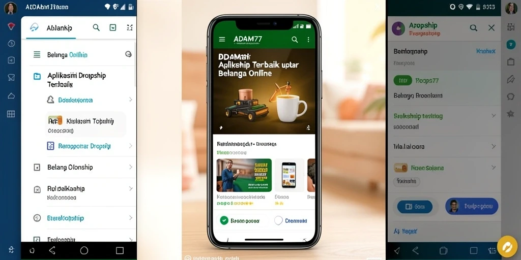 Tampilan antarmuka ADAM77 yang bersih dan modern untuk Dropship.