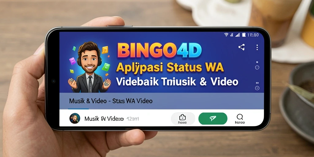 Antarmuka intuitif BINGO4D menampilkan pilihan Status WA Video yang menarik.