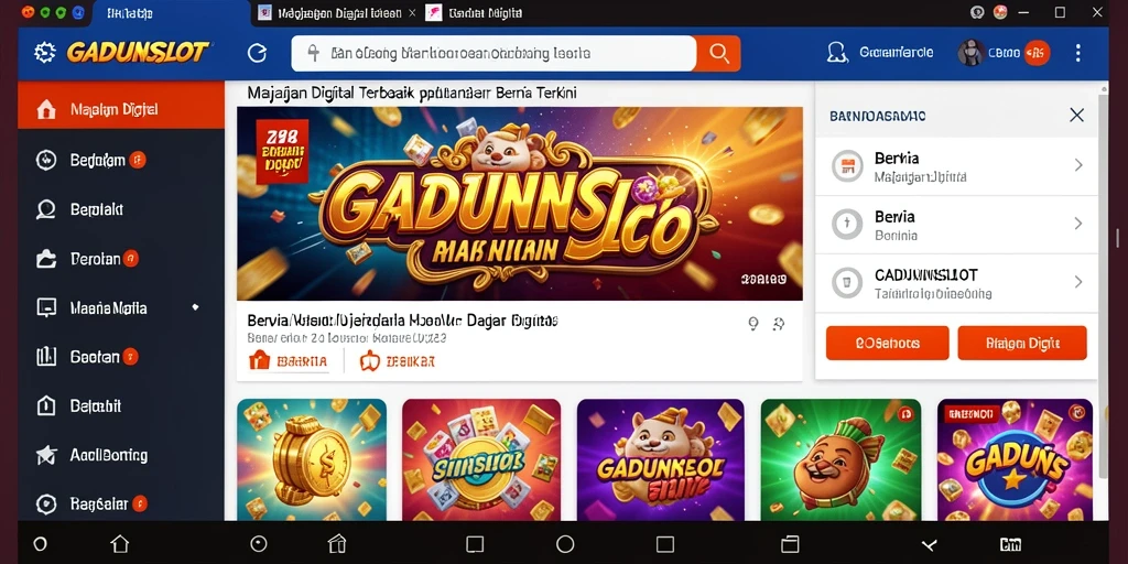Tampilan antarmuka GADUNSLOT yang menarik dan informatif.