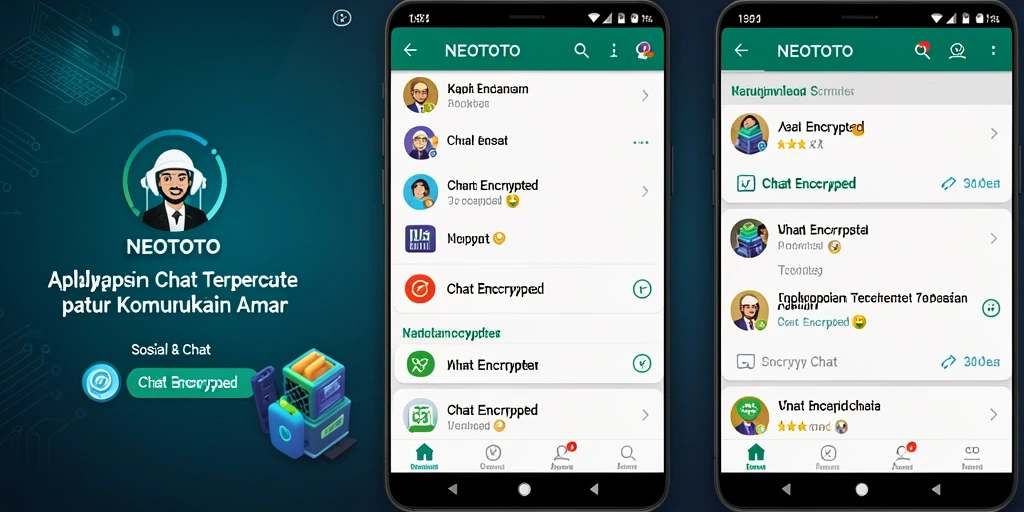 Antarmuka NEOTOTO yang simpel dan modern untuk komunikasi chat yang aman.