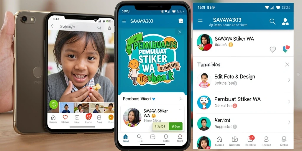 Antarmuka pengguna SAVAYA303 yang memudahkan dalam membuat stiker.