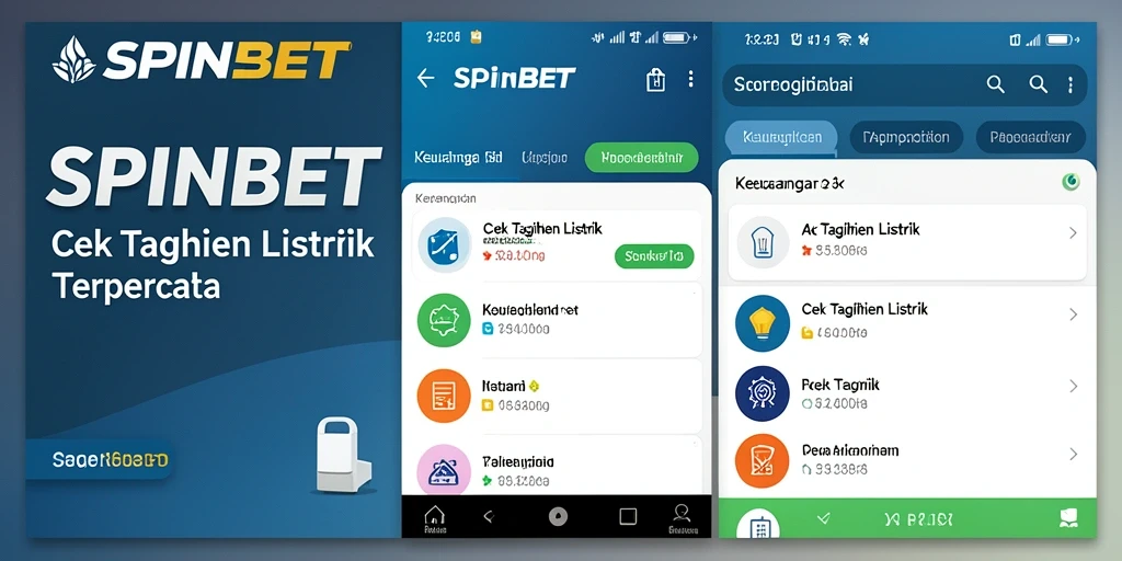 Antarmuka SPINBET untuk cek tagihan listrik yang sederhana dan efisien.