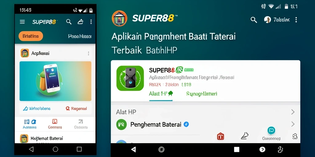 Antarmuka SUPER88 menampilkan fitur penghemat baterai yang intuitif.